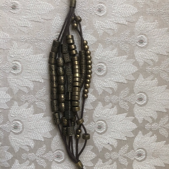 Brown and Gold Layered Bracelet - Picture 5 of 5